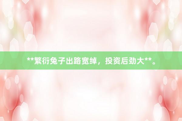 **繁衍兔子出路宽绰，投资后劲大**。