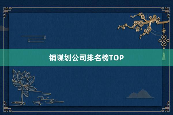 销谋划公司排名榜TOP
